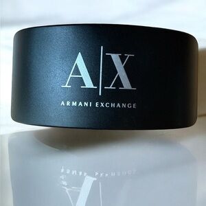Armani Exchange Glasses Case A|X Black Hard Plastic Eyeglass/Sunglass Case